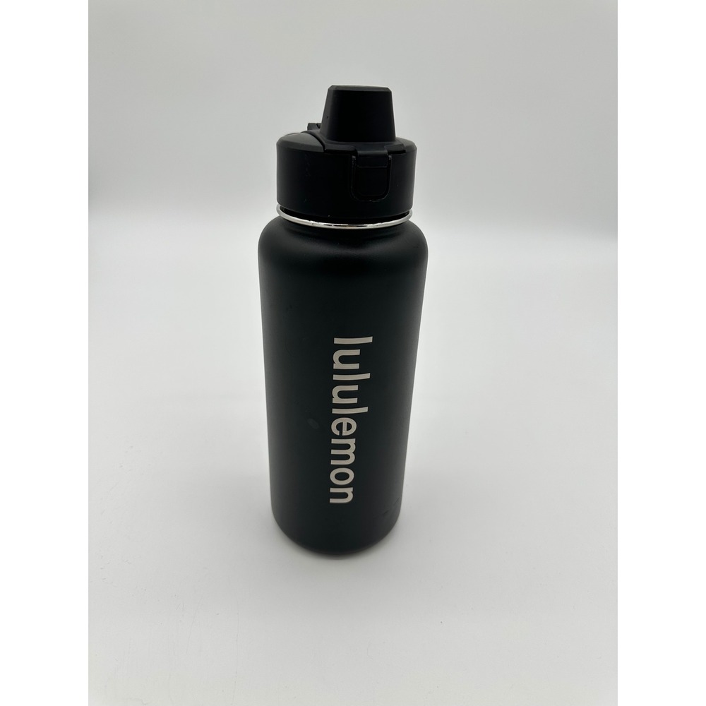 Lululemon Water Bottle Simple Modern Insulated Straw Lid Matte Black OS
